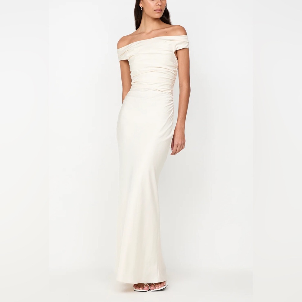 Bec + Bridge Eternity Off The Shoulder Maxi Dress Cream